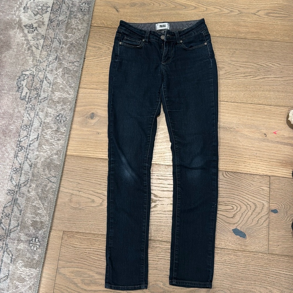Paige Skyline Skinny dark wash Size 24